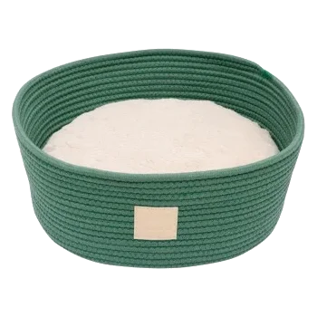 Cama cesto de corda para gatos FuzzYard Life Myrtle Green