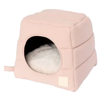 Cama iglu para gatos em algodão FuzzYard Life Soft Blush