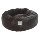 Cama redonda calmante para cão FuzzYard Dreameazzzy preta, tamanho L