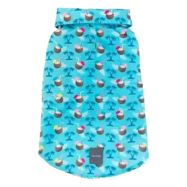 Camisa havaiana para cão FuzzYard Blue Oasis