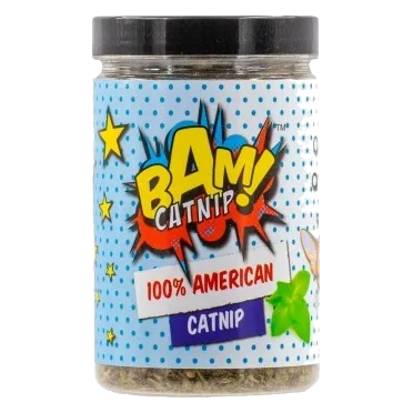 Catnip natural para gatos BAM! frasco de 35 g