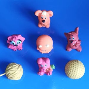 Sortido de mini brinquedos de látex, 6–8 cm (7 unidades)