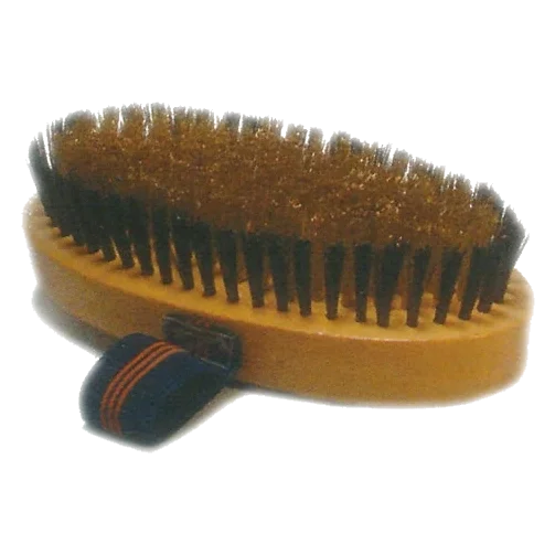 Escova oval Cedra com latão para cães, 6,5 x 13,5 cm