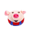 Cerdito de peluche saltarín con sonido para perros, recargable, cerdito rojo