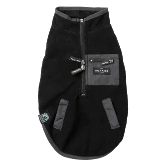 Colete sherpa para cães FuzzYard Fitzroy preto
