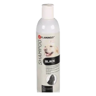Champô para cães de pelo preto Flamingo com macadâmia, 300 ml