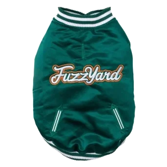 Casaco de basebol para cães FuzzYard Fastball verde