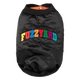 Blusão bomber acetinado para cães FuzzYard Frat preto