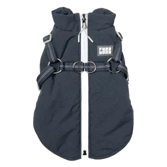 Casaco para cão com peitoral FuzzYard Horizon azul-marinho