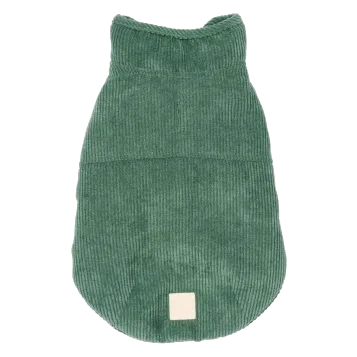 Casaco para cães em bombazina FuzzYard Life Myrtle Green