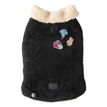 Casaco com forro sherpa para cães FuzzYard Rep It ClubHouse