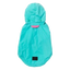 Impermeável com capuz para cães FuzzYard Evo verde-azulado