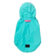 Impermeável com capuz para cães FuzzYard Evo verde-azulado