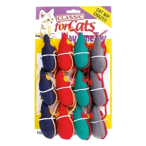 Ratinho de brincar para gatos Classic Catnip Mouse 90 mm