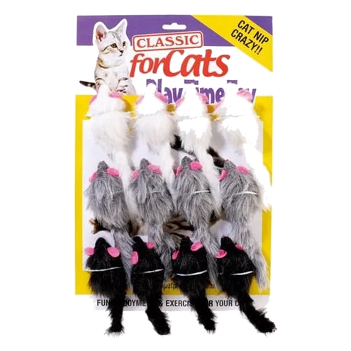 Ratinho de brincar para gatos Classic Furry Mouse 90 mm