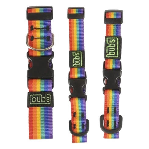 Coleira para cães Bub's Rainbow, tamanhos T1 a T3