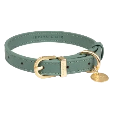 Coleira para cães em pele vegana FuzzYard Atelier Myrtle Green