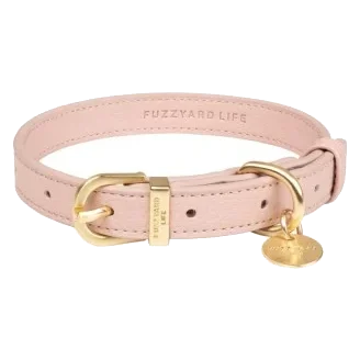 Coleira para cães em pele vegana FuzzYard Atelier Soft Blush