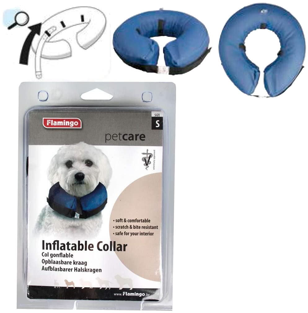 Colar insuflável Flamingo para cães