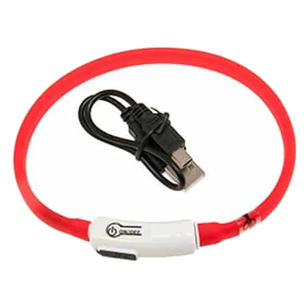 Coleira LED para gatos, vermelho