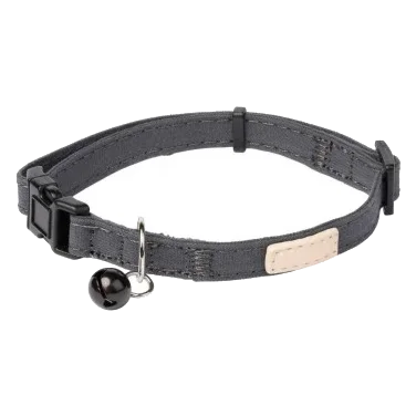 Coleira de algodão para gatos FuzzYard Life Slate Grey