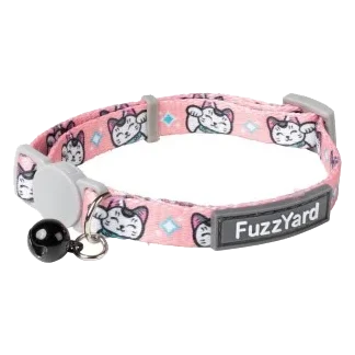 Coleira para gatos FuzzYard Lucky Fur-Tune rosa