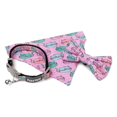 Coleira para gatos com laço FuzzYard Meowcarons