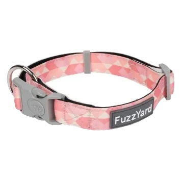 Coleira para cães em neopreno almofadado FuzzYard Pink Lemonade