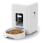 Comedouro automático para gatos branco com botões e ecrã