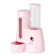 Comedouro e bebedouro 2 em 1 para hamster rosa