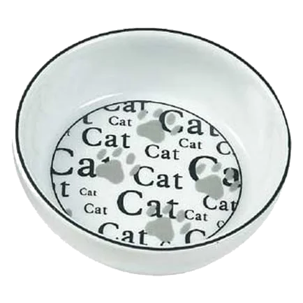 Comedouro de cerâmica para gatos, 13 cm