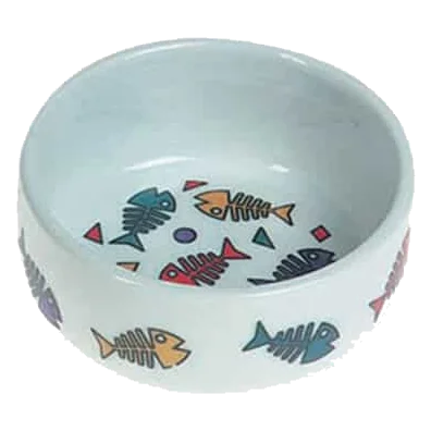 Comedouro de cerâmica para gatos
