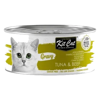 Comida húmida para gatos Kit Cat Gravy atum e vitela 70 g