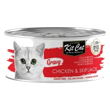 Comida húmida para gatos Kit Cat Gravy frango e bonito 70 g