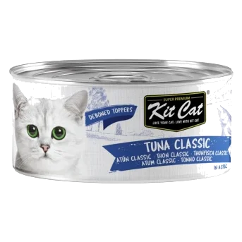 Comida húmida para gatos Kit Cat Toppers atum com katsuobushi em gelatina 80 g