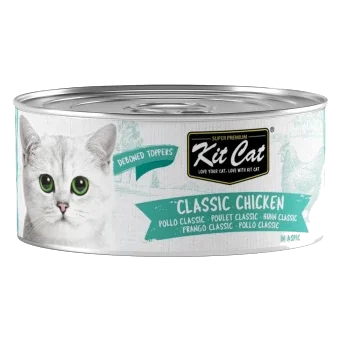 Comida húmida para gatos Kit Cat Toppers frango clássico em gelatina, 80 g
