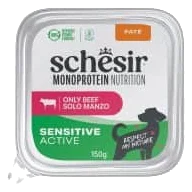 Comida húmida para cães adultos Schesir Monoprotein Active vaca, embalagem de 150 g