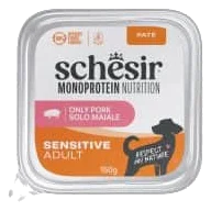 Comida húmida para cães adultos Schesir Monoprotein porco, embalagem de 150 g