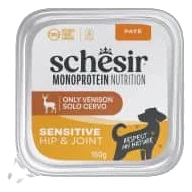 Comida húmida para cães Schesir Monoprotein Hip & Joint veado, embalagem de 150 g