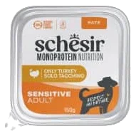 Comida húmida para cães adultos Schesir Monoprotein peru, embalagem de 150 g