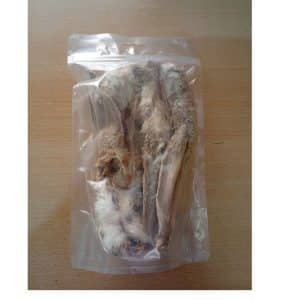 Orelhas de coelho com pelo para cães, saco de 100 g