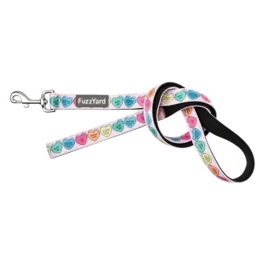Trela para cães acolchoada FuzzYard Candy Hearts em neopreno