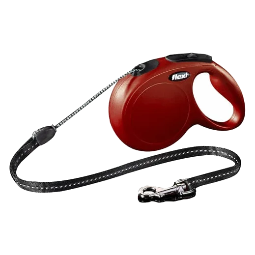 Trela extensível Flexi Classic de corda, tamanhos XS, S e M