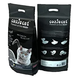 Areia de bentonite Coziecat com carvão ativado, 10 litros