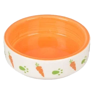Taça Ibo em cerâmica amarela para roedores, 13 cm, 310 ml