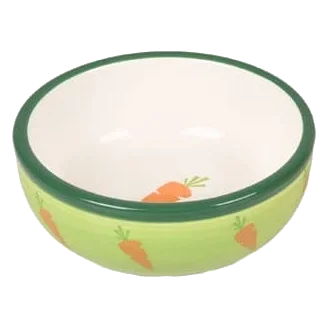 Taça Ibo em cerâmica verde para roedores, 13 cm, 310 ml