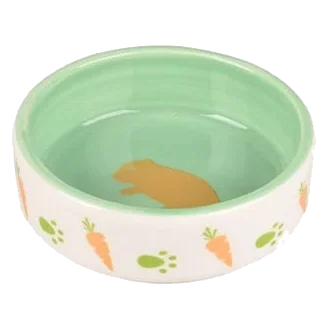 Taça Iggy em cerâmica laranja para roedores, 8,5 cm