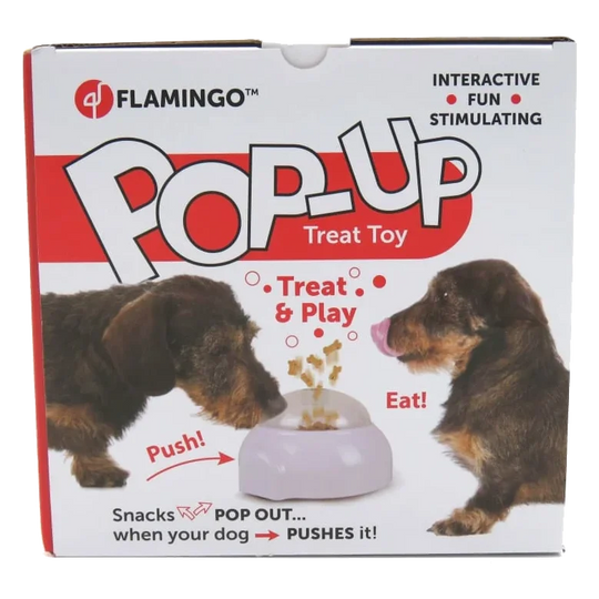 Dispensador de snacks pop-up para cães Flamingo