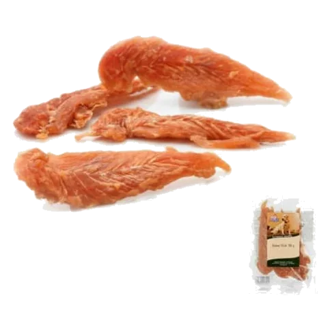 Filete de peito de frango seco ao ar para cães