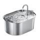 Fuente de agua de acero inoxidable de 2,2 L con grifo para gatos y perros - ZONLIDOOG